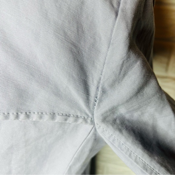 CABI #5296 Tanner Trench Coat in Silver Lake Blue Linen Blend Belted Size M - Picture 15 of 15